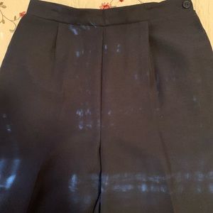 Navy Blue dress Pants, fully lined, side buttons, never worn